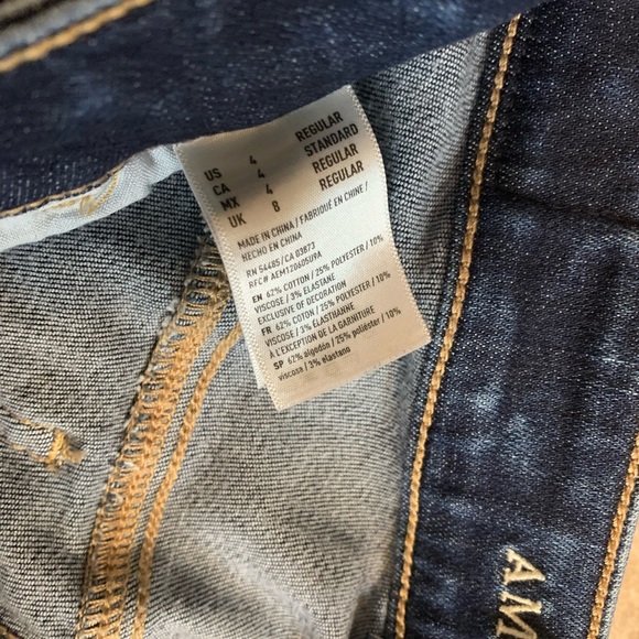 Womens American Eagle High Rise Denim Jeans SZ 4 - Picture 4 of 4